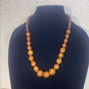 Elegant Brown Beaded Necklace